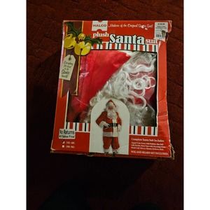 Plush Santa Suit - 10-Piece Set - Christmas - Costume